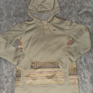 Burton Beige Hoodie with Multicolor Stripes